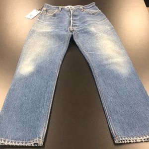 Re/Done Levi’s High Rise Straight Crop Jeans-